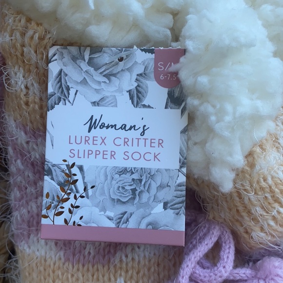 Woman’s Slipper Sock with rubber bottom for better grip on the floors. NWT - Picture 2 of 4